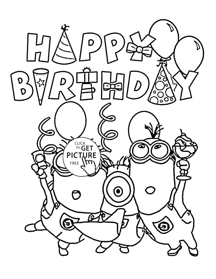 736x952 Free Printable Birthday Coloring Pages Free Birthday Coloring