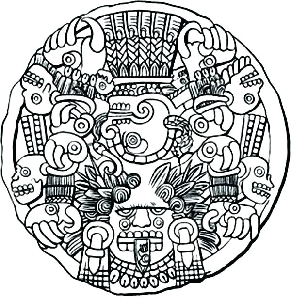 Aztec Calendar Coloring Page Calendar Coloring Pages Printable 600x615 Aztec Calendar Coloring Page Calendar Coloring Pages Printable