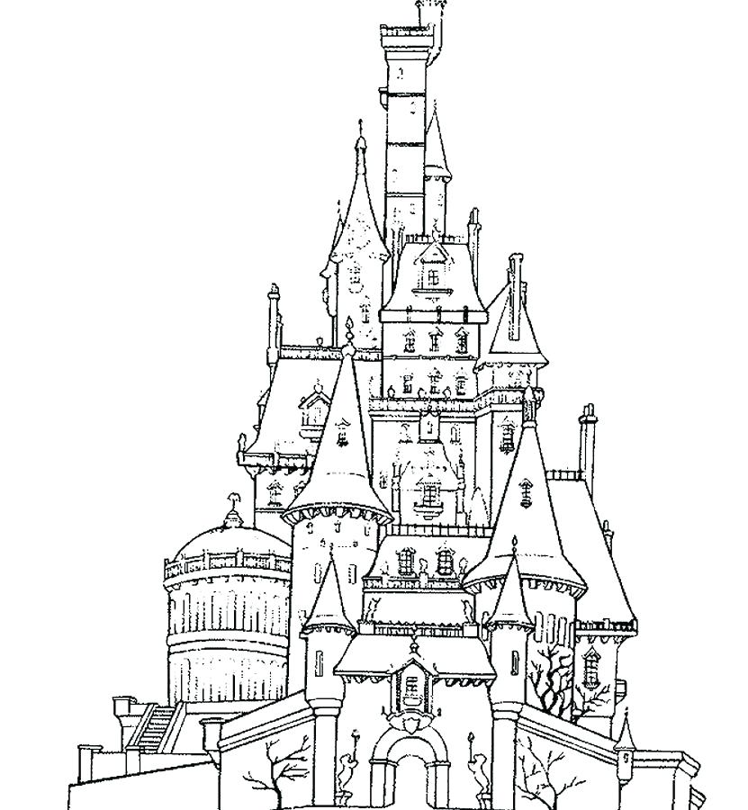 Princess Castle Coloring Page 831x900 Princess Castle Coloring Page