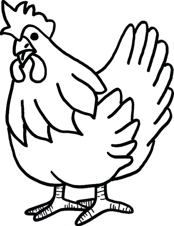 Chicken Coloring Pages Free Printable Plump Chicken Coloring Page 600x775 Chicken Coloring Pages Free Printable Plump Chicken Coloring Page