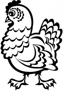 Printable Cute Chicken Coloring Pages For Kidz 209x300 Printable Cute Chicken Coloring Pages For Kidz