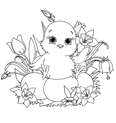 Best Printable Cute Easter Chick Coloring Pages Easter Free 4099 380x400 Best Printable Cute Easter Chick Coloring Pages Easter Free 4099