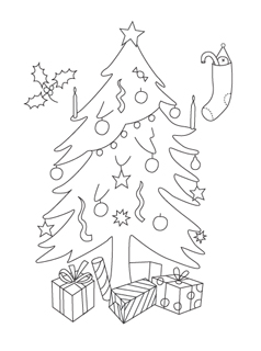 Printable Christmas Coloring Pages 238x320 Printable Christmas Coloring Pages