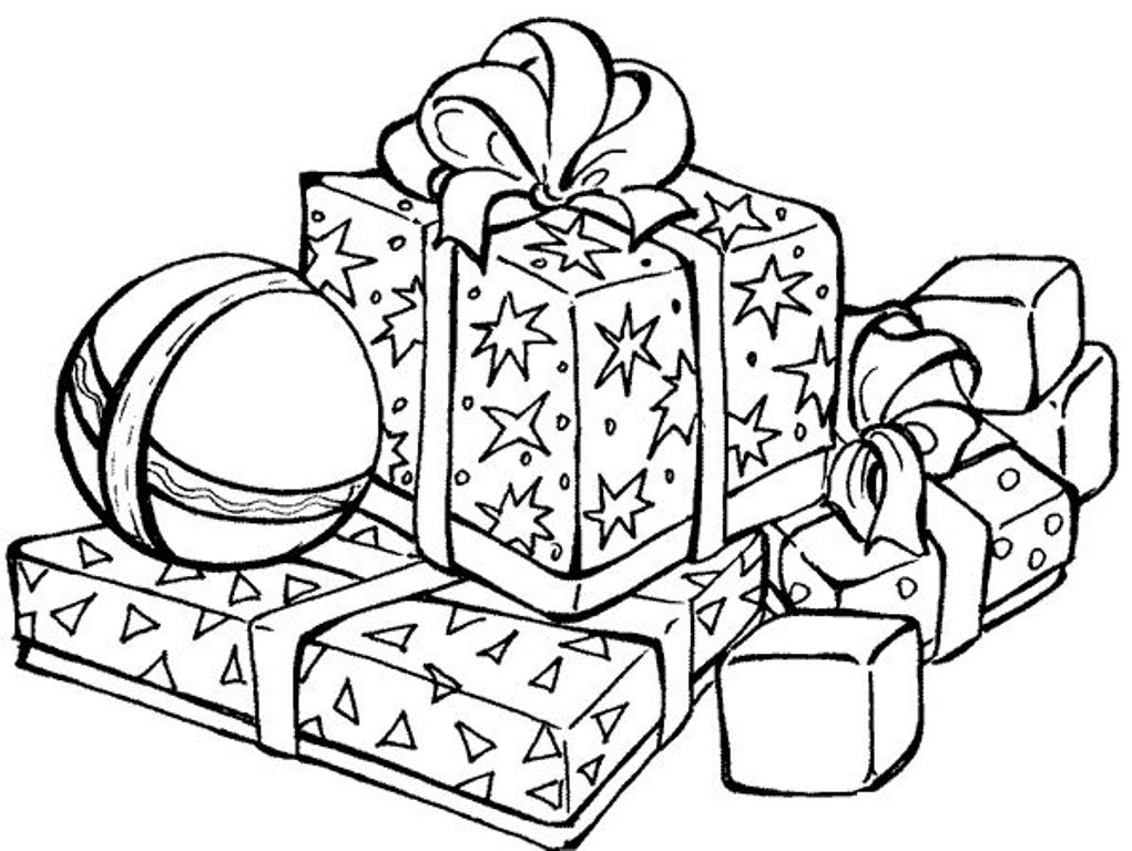 Printable Christmas Presents Coloring Pages 1021x768 Printable Christmas Presents Coloring Pages