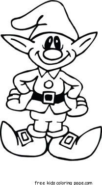 Christmas Elf Coloring Page Print Out For Kids Coloring Pages 208x377 Christmas Elf Coloring Page Print Out For Kids Coloring Pages