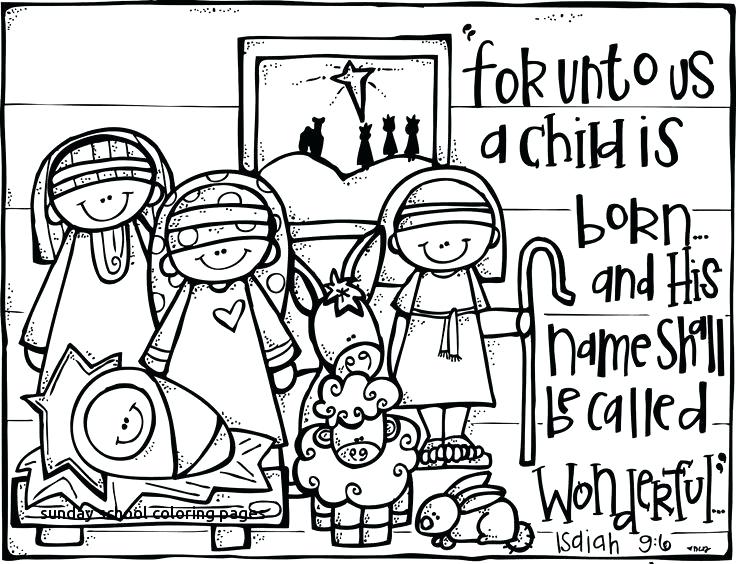 736x564 Christmas Coloring Pages For Sunday School