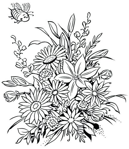 Coloring Book Flowers Printable Flower Coloring Pages For Girls 432x500 Coloring Book Flowers Printable Flower Coloring Pages For Girls