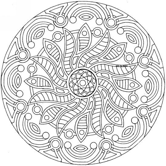 Printable Detailed Mandala Coloring Pages Mandalas To Color 548x548 Printable Detailed Mandala Coloring Pages Mandalas To Color