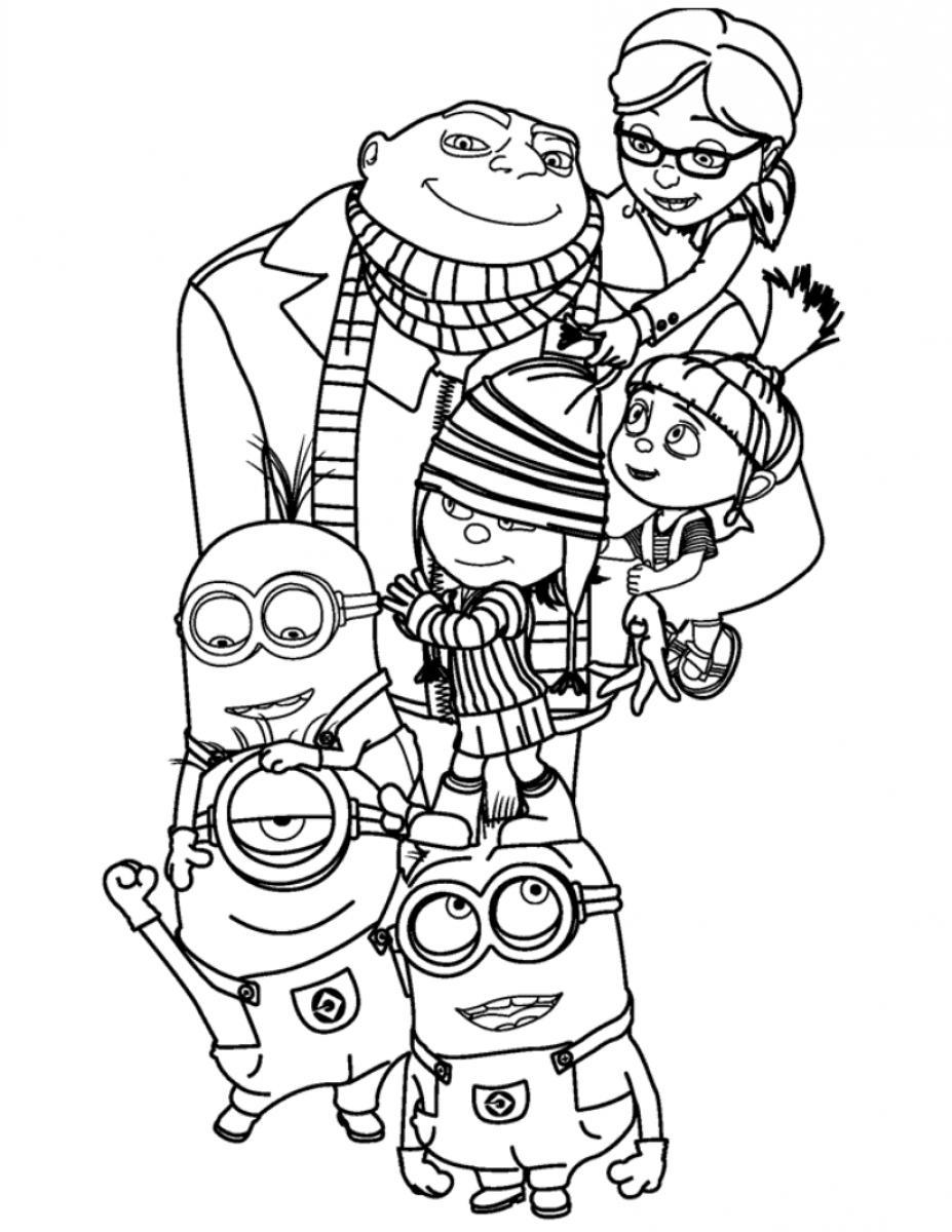 927x1200 Despicable Me Minions Coloring Pages Printable