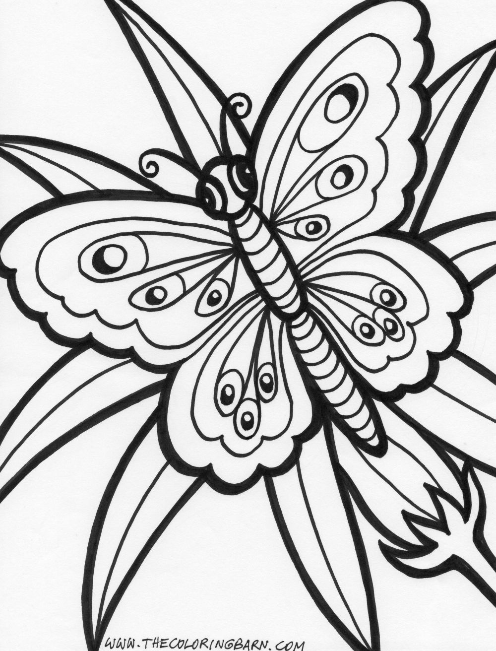 Free Coloring Pages Flowers And Butterflies 1000x1312 Free Coloring Pages Flowers And Butterflies