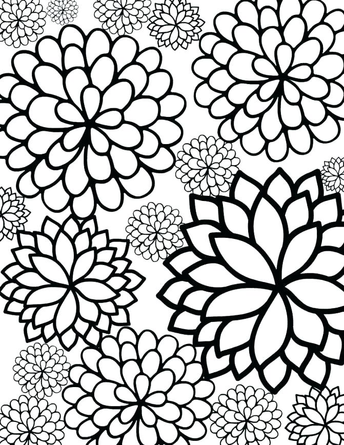 Printable Coloring Flowers 671x868 Printable Coloring Flowers