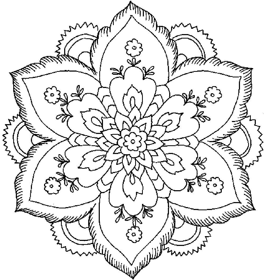 1000x1060 Printable Coloring Pages Of Flowers For Adults Printables And Menu