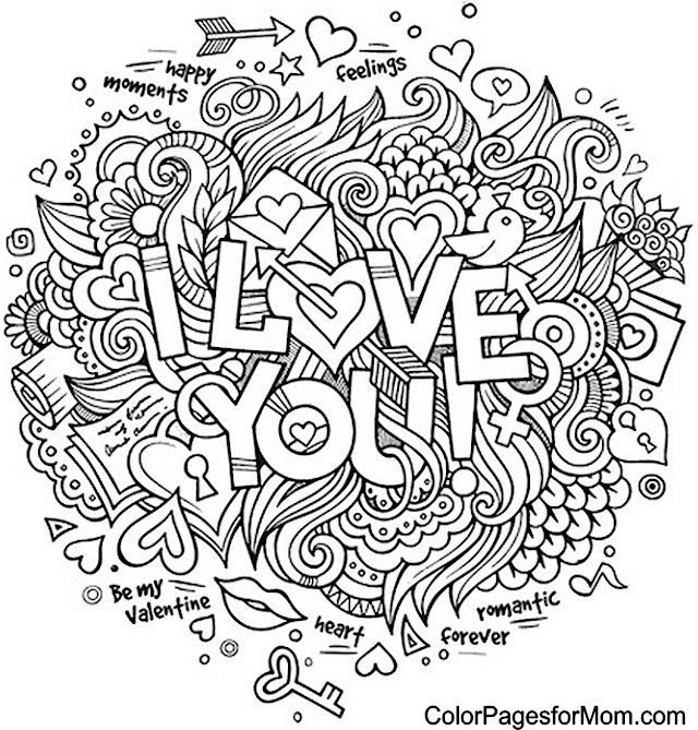 640x669 Printable Coloring Pages For Adults Love
