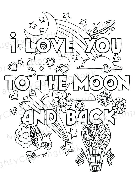 570x807 Coloring Pages Of Love Adult Coloring Pages Love Too The Moon