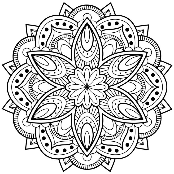 Printable Coloring Pages For Adults Mandala