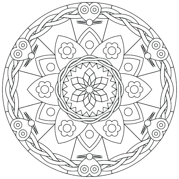 600x600 Free Mandala Coloring Pages For Adults Printables