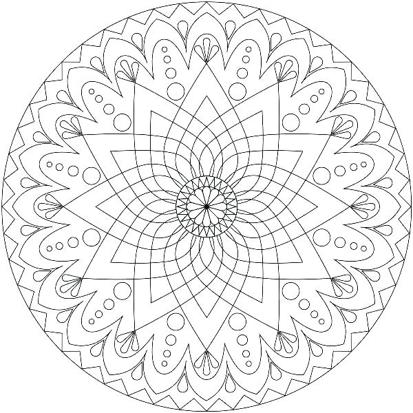 600x600 Printable Mandala Coloring Pages For Adults Mandalas Coloring