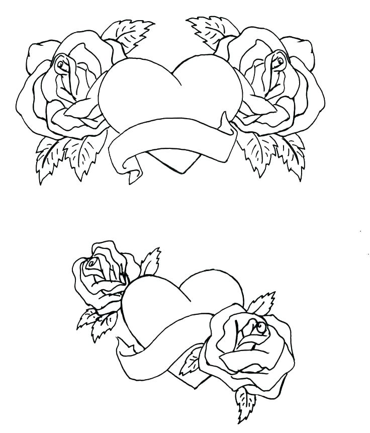 Roses And Hearts Coloring Pages Coloring Pages Hearts Coloring 736x861 Roses And Hearts Coloring Pages Coloring Pages Hearts Coloring