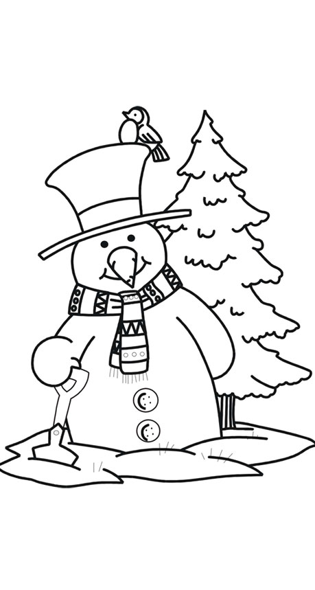 Cool Snowman Print Coloring Pages For Kids Free Printable Coloring 459x859 Cool Snowman Print Coloring Pages For Kids Free Printable Coloring