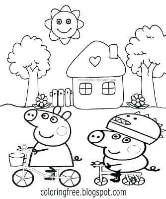 334x400 Peppa Pig Coloring Pages Printable Coloring Pages Medium Size