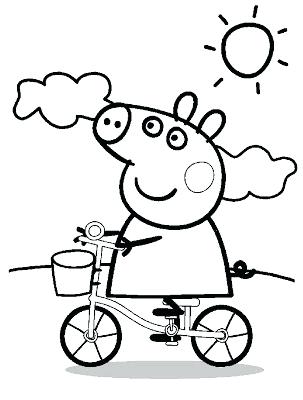 303x400 Peppa Pig Printable Coloring Pages Free Printable Pig Coloring