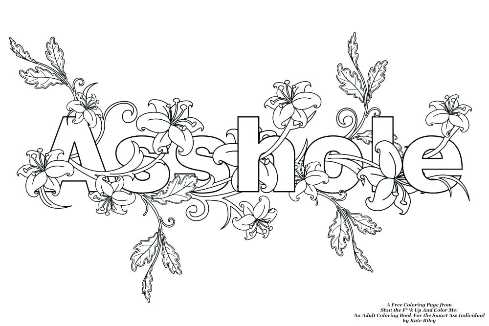 1000x667 Free Swear Word Coloring Pages