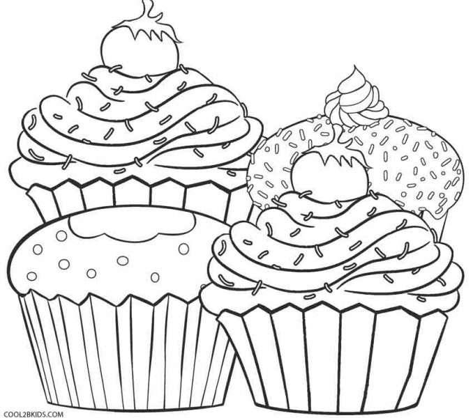 678x600 Cupcakes Coloring Sheets Free Printable Cupcake Coloring Pages