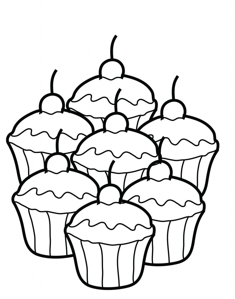 805x1024 Free Printable Cupcake Coloring Pages For Kids Colorear