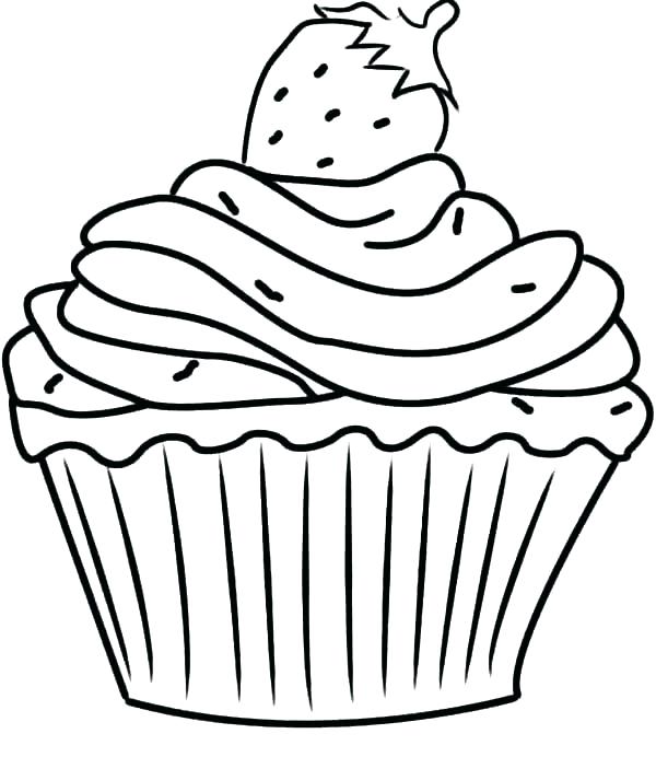 600x692 Coloring Pages Of Cupcakes Coloring Pages Cupcake For Kids
