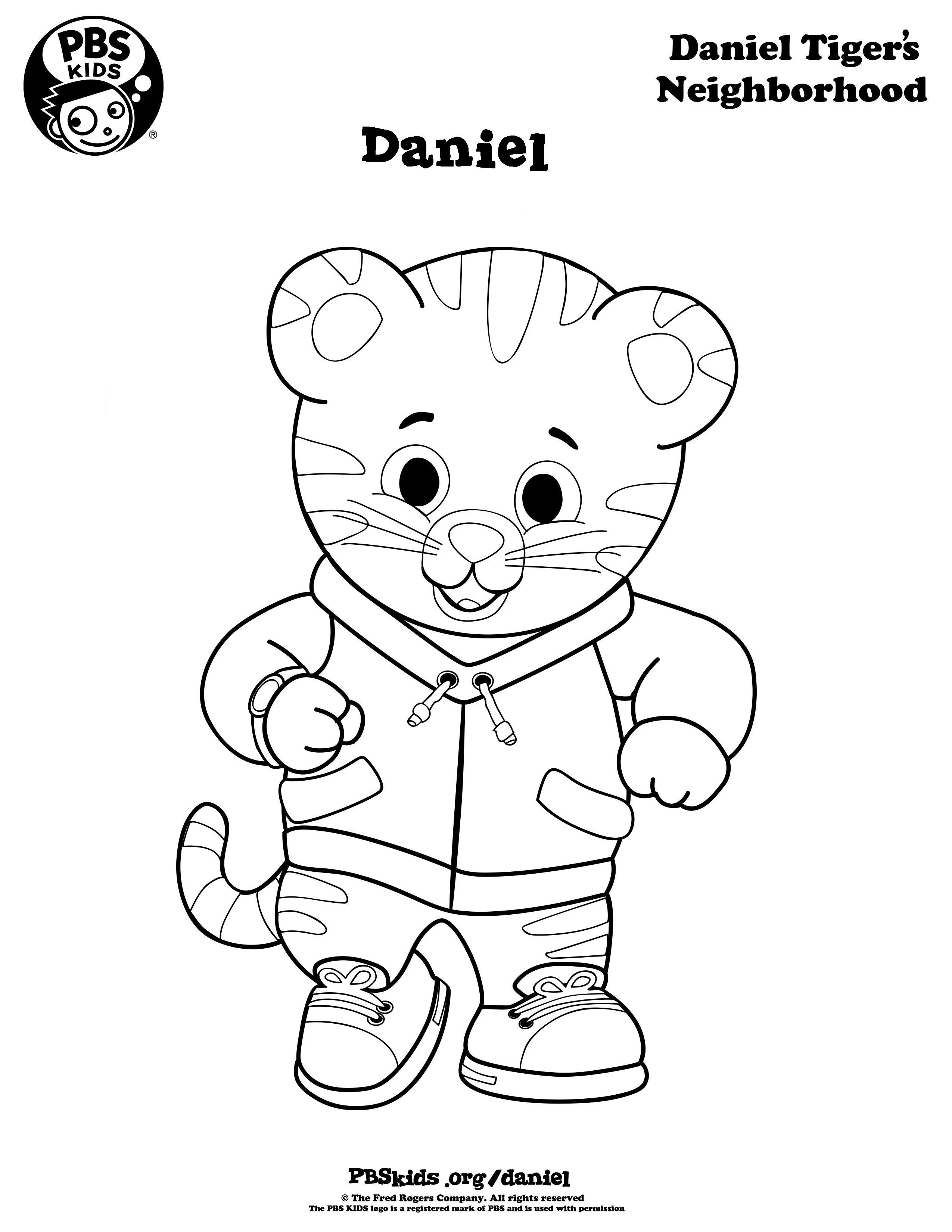 Coloring Daniel Tiger's Neighborhood Pbs Kids Crafts 2550x3300 Coloring Daniel Tiger's Neighborhood Pbs Kids Crafts