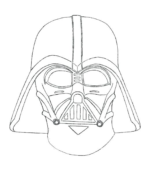 564x596 Darth Vader Coloring Page