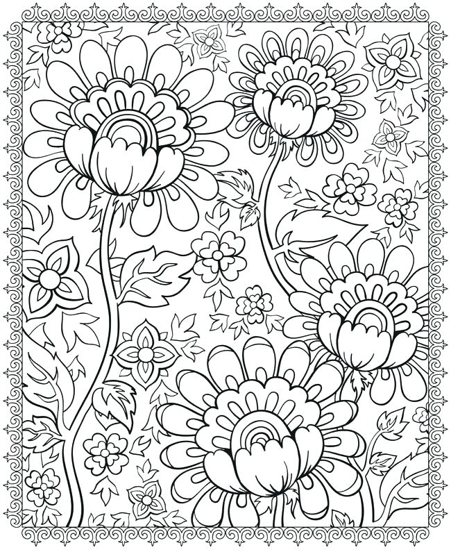 650x795 Flower Design Coloring Pages Amazing Flower Pattern Coloring Pages