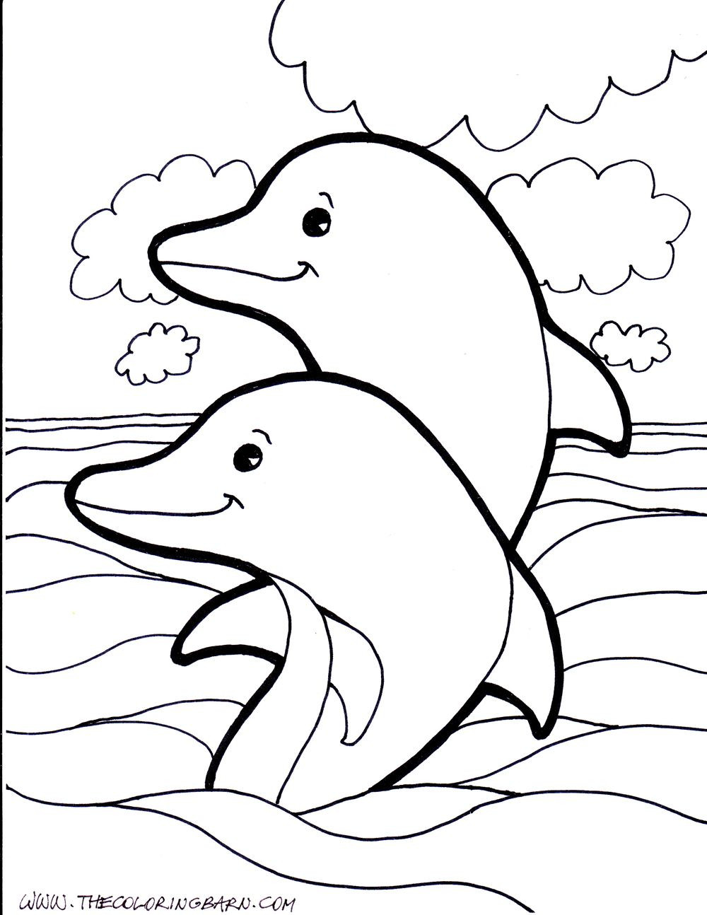 Printable Dolphin Coloring Pages at GetColorings.com | Free printable ...