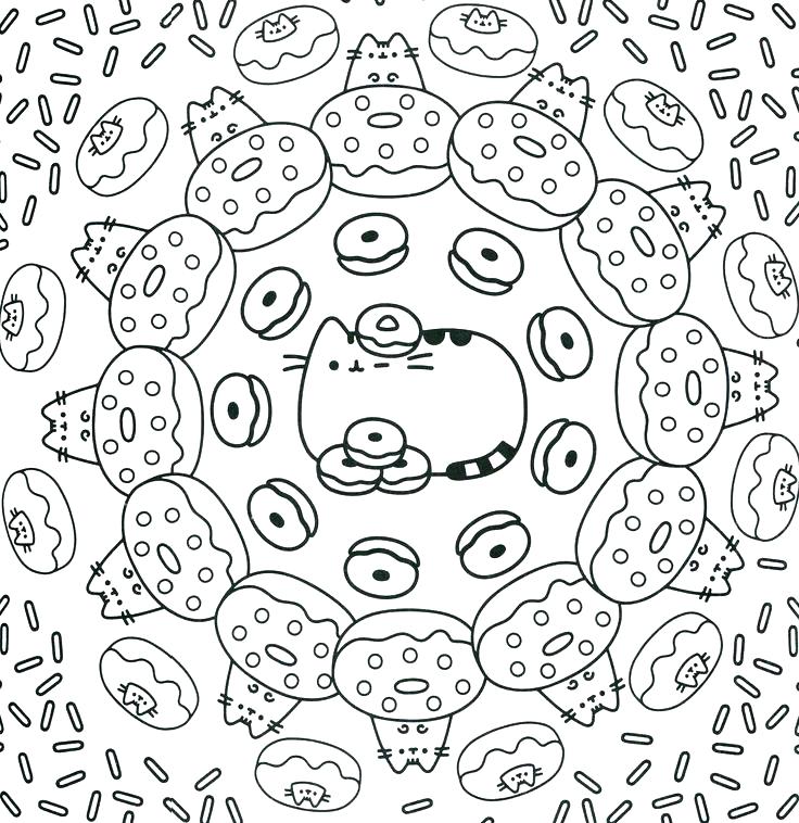 Donuts Coloring Pages Outlined Anti Stress Coloring Page Donuts 736x758 Donuts Coloring Pages Outlined Anti Stress Coloring Page Donuts
