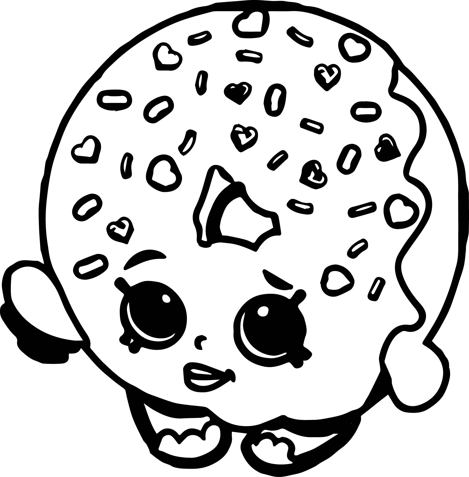 Shopkins Donut Coloring Page Printable 2 1917x1950 Shopkins Donut Coloring Page Printable 2