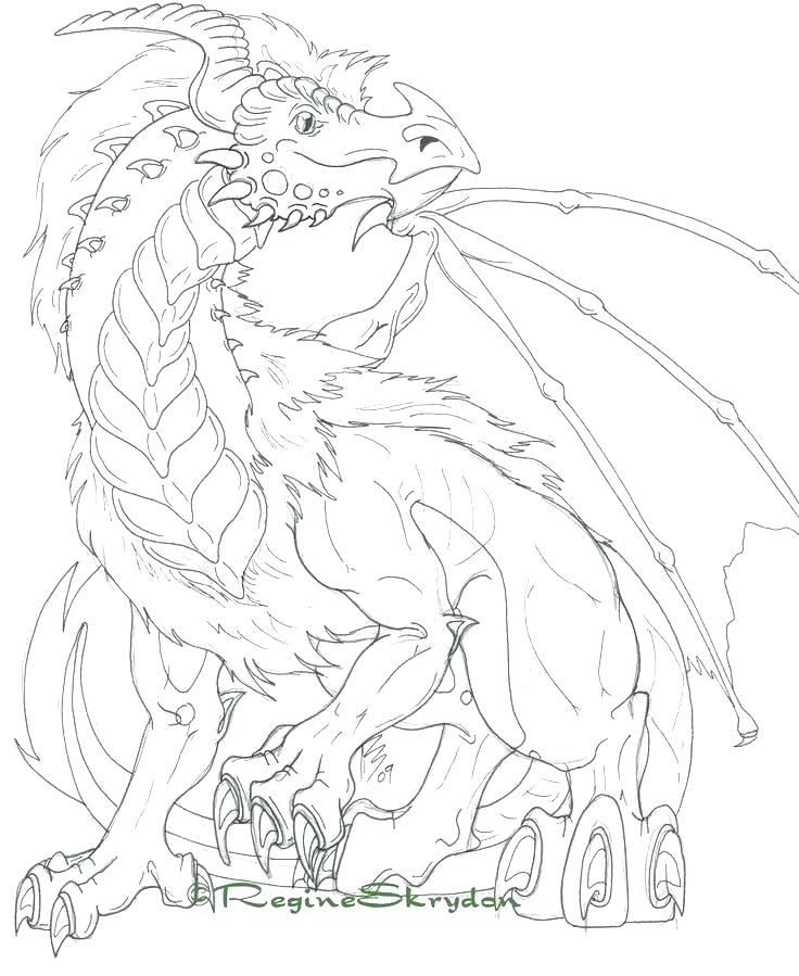 736x899 Dragon Coloring Books For Adults With Cute Little Coloring Page
