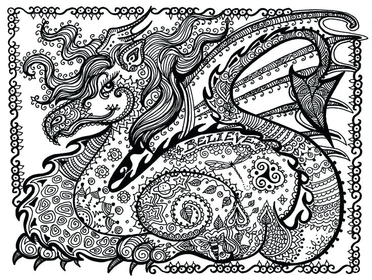 736x555 Dragon Coloring Pages Adults Free Printable Coloring Pages
