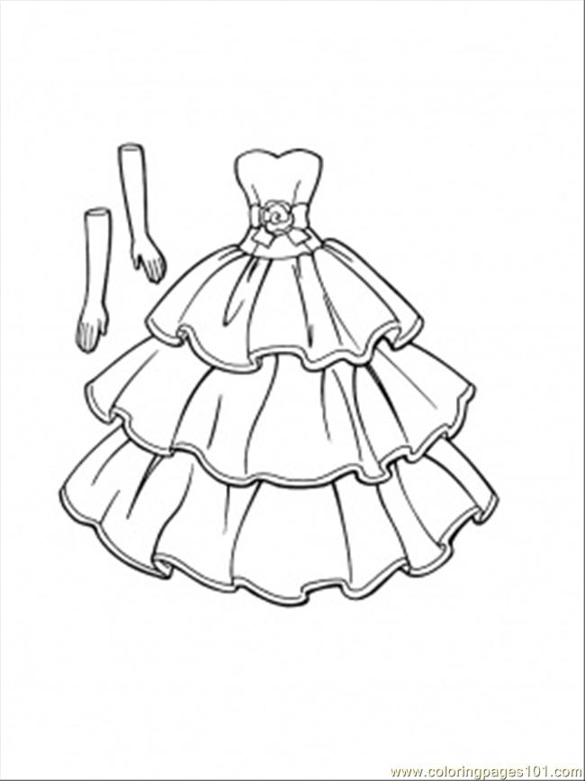 650x868 Dress Coloring Pages