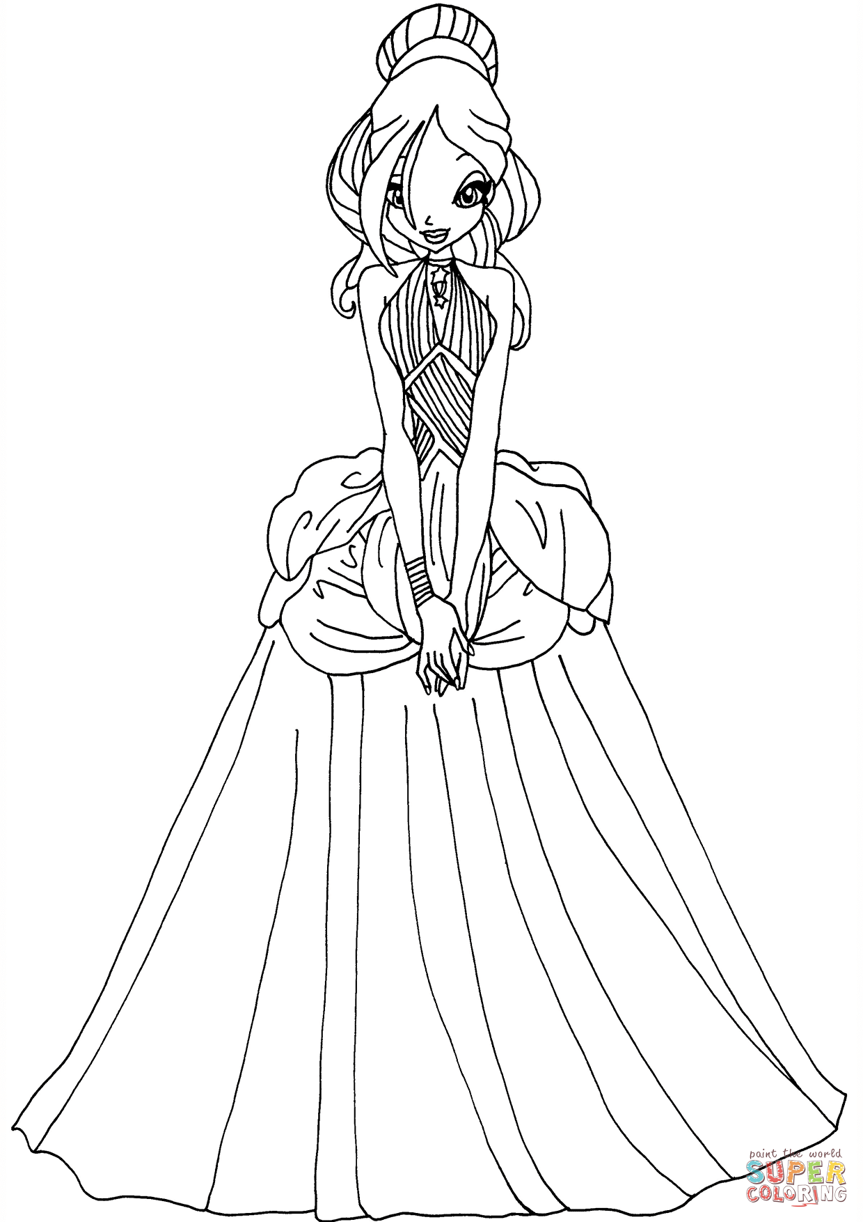 Printable Dresses Coloring Pages - Printable World Holiday