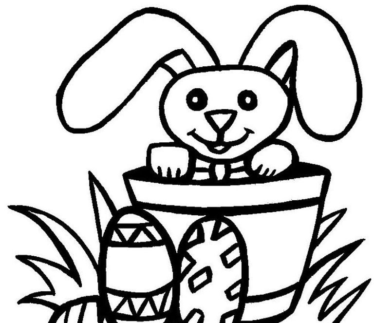 768x663 Free Easter Coloring Pages Happy Easter 2018
