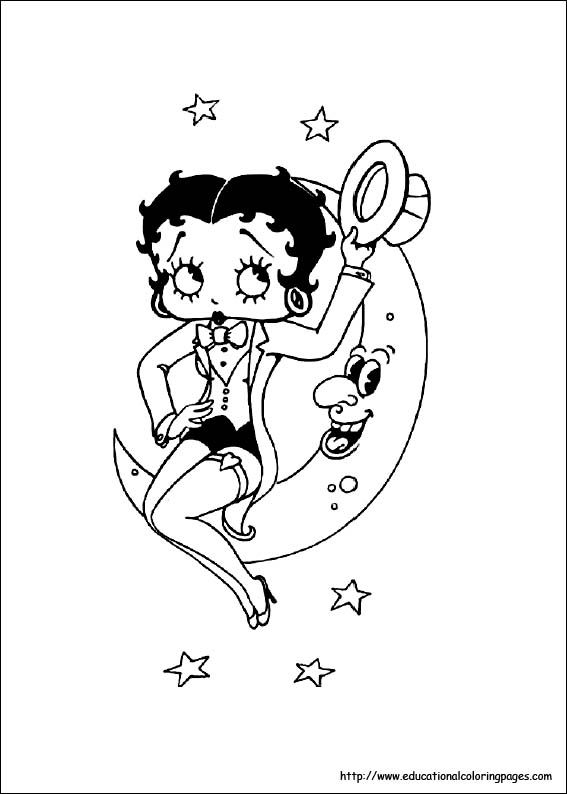 567x794 Betty Boop Coloring Pages Free For Kids