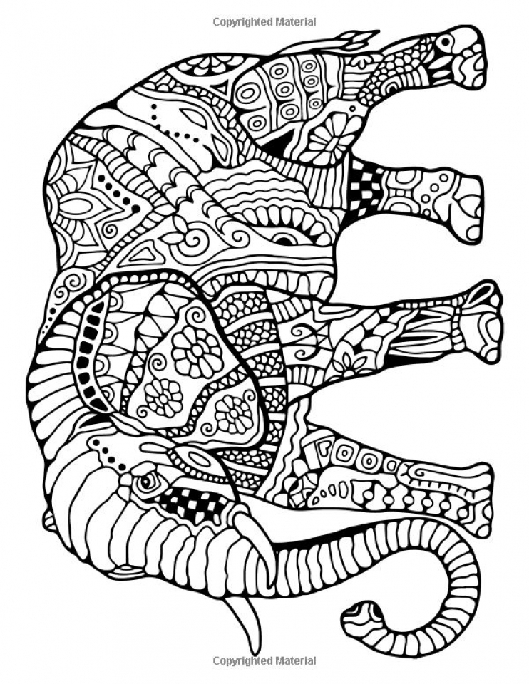 742x960 Get This Free Printable Elephant Coloring Pages For Adults Kl467 !