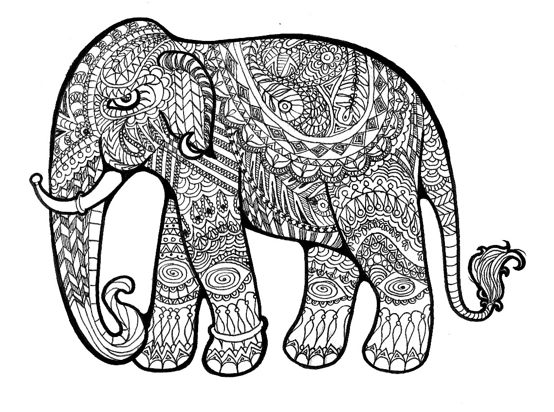 1138x846 Coloring Pages For Adults Of Elephants Fresh Indian Elephant