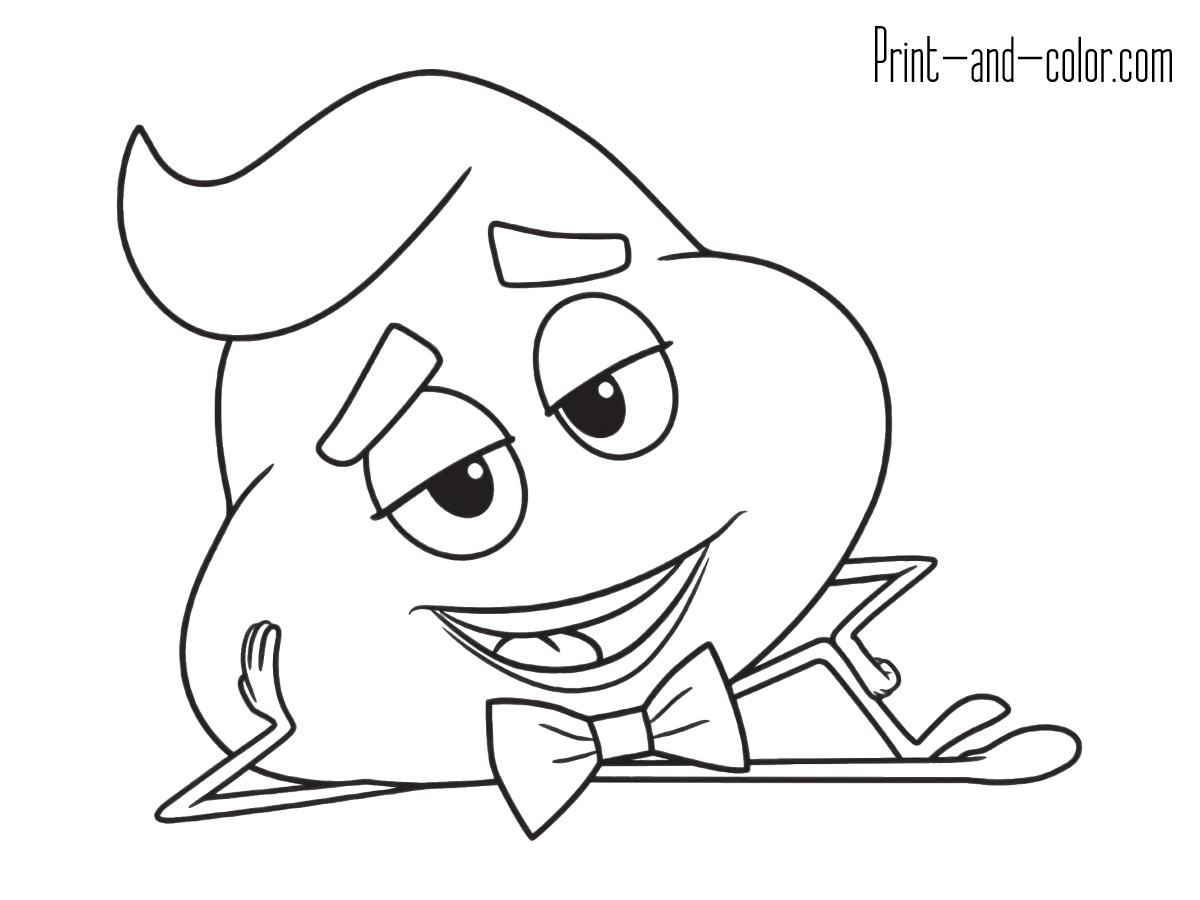 Full Poop Emoji Coloring Page From Movie Free 1200x900 Full Poop Emoji Coloring Page From Movie Free