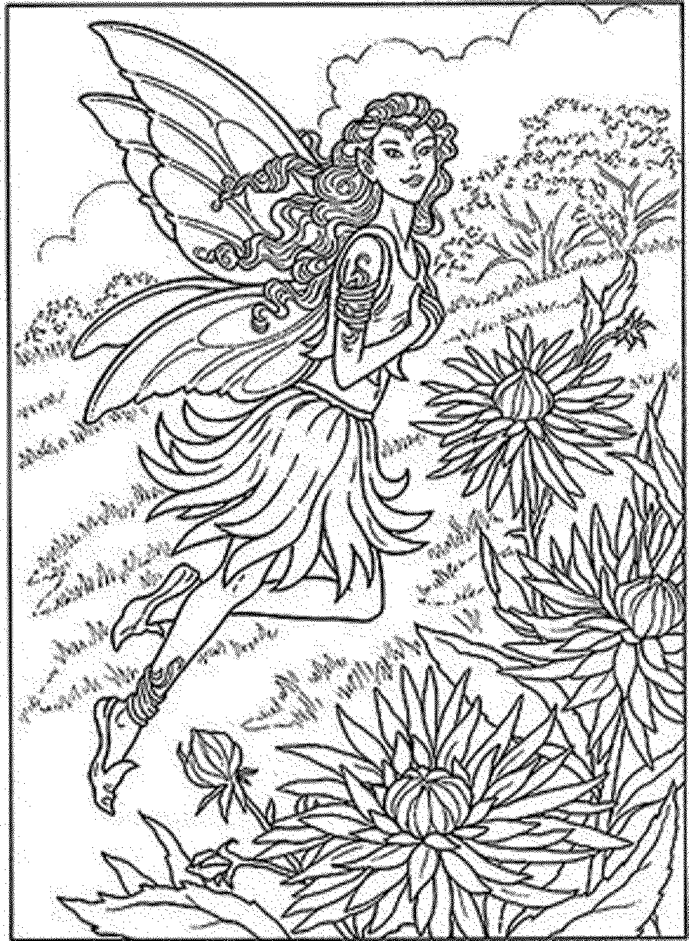 In Hard Fairy Coloring Pages For Adults 1000x1365 In Hard Fairy Coloring Pages For Adults