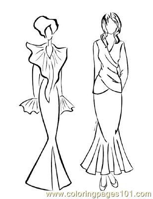 309x400 Fashion Coloring Pages Printable 8