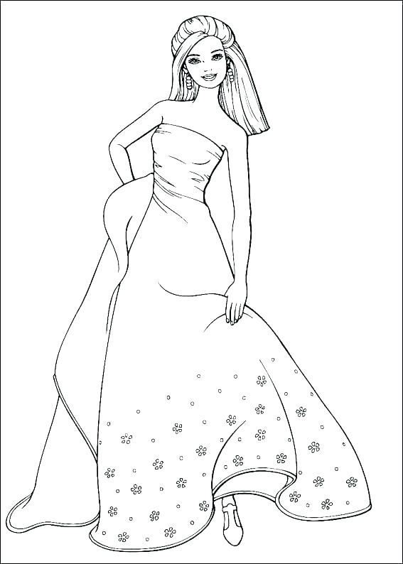 567x794 Barbie Fashion Coloring Pages Barbie Fashion Fairytale Colouring