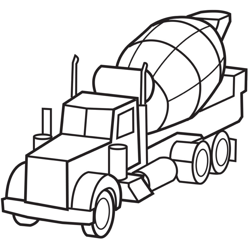 Printable Cement Truck Coloring Page 800x771 Printable Cement Truck Coloring Page