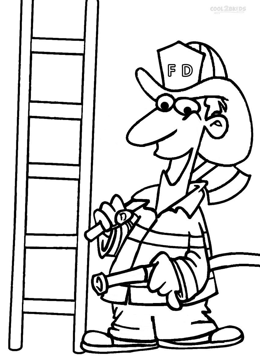 850x1177 Fireman Coloring Pages