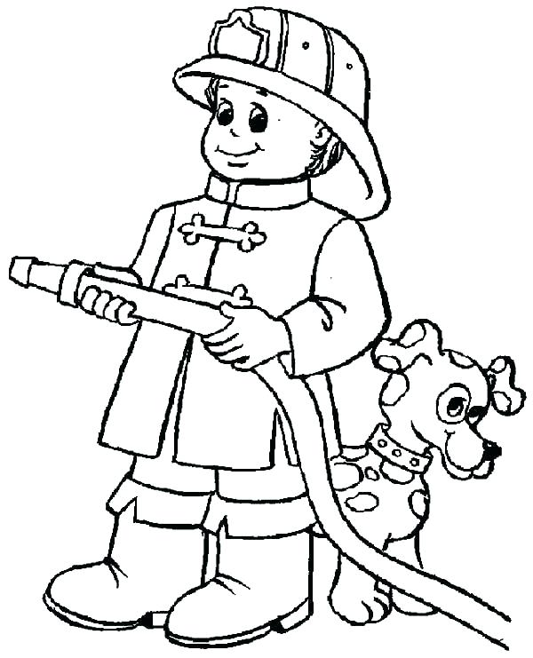 600x741 Fire Department Coloring Pages Firefighter Coloring Books